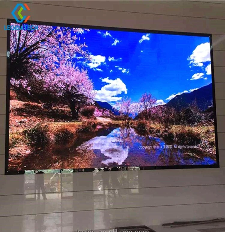 LED Full Color Indoor P1.86 Indoor LED Display for a Meeting Room 2.56X1.44m TV