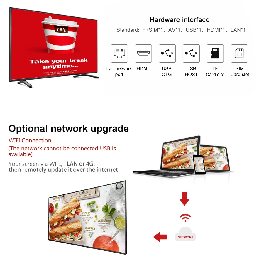 65&quot; Factory Price Metal Cabinet Smart UHD 4K LCD Curved LED Screen TV