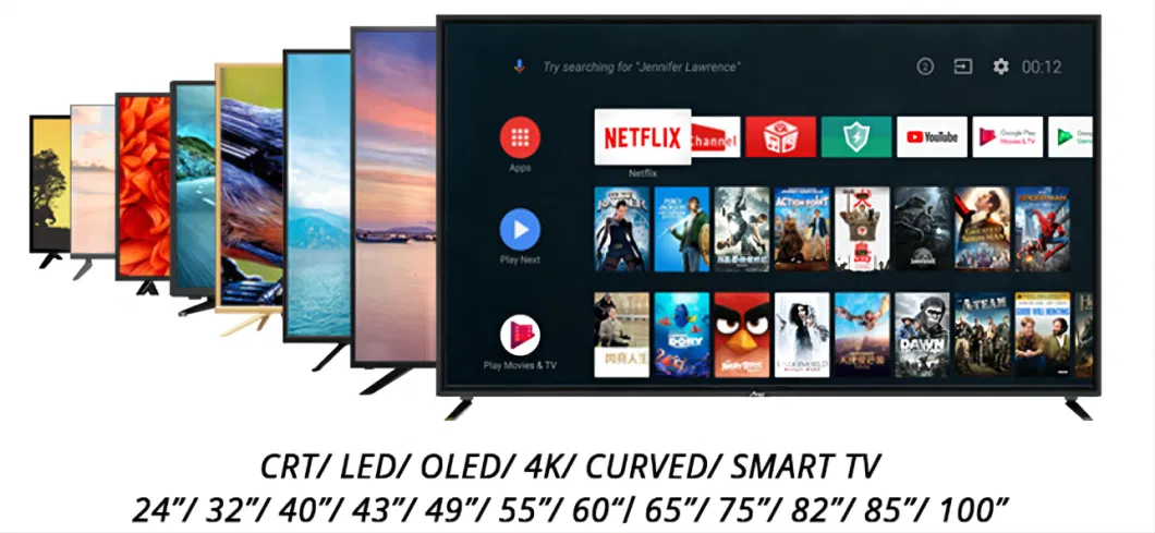 New Cheap 43 Inch Hot Selling New Product Screen LED Television 4K Curved Smart TV