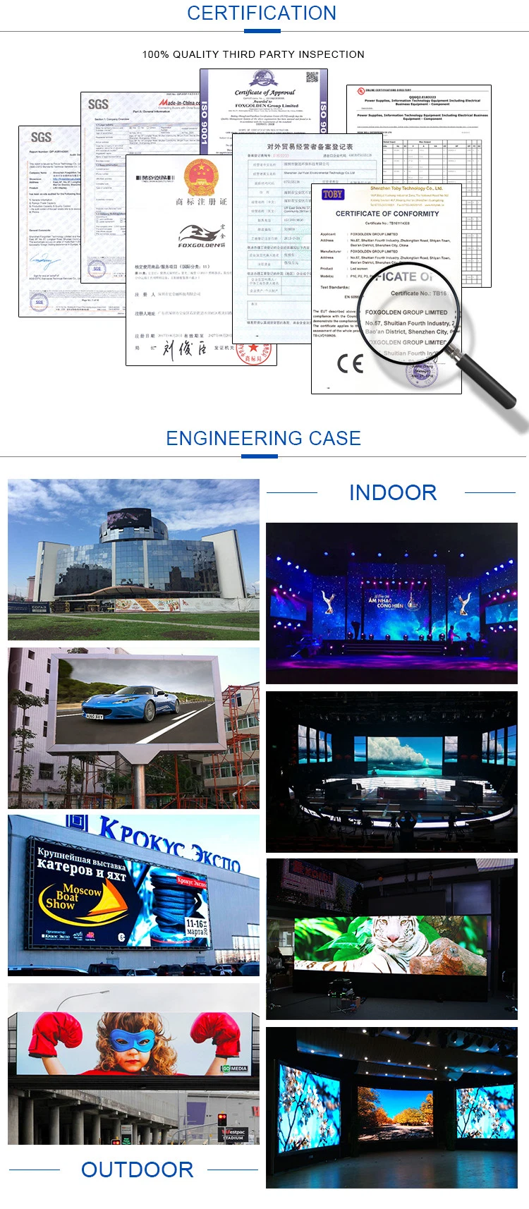 P2.5 P3 P4 P5 Indoor Pixel Pitch Rental Fixed 3D Outdoor Sign Billboard Video Wall Panel Price China Replacement LED LCD TV Screen Stage for Concert Display